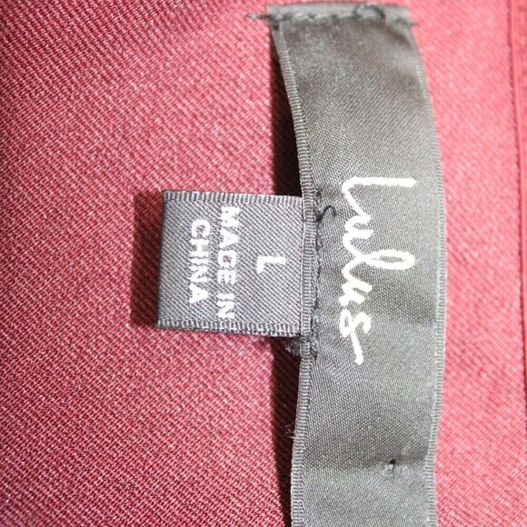 Lulus Kiani Burgundy Strapless Bodycon Mini Dress Size Large - Picture 3 of 3